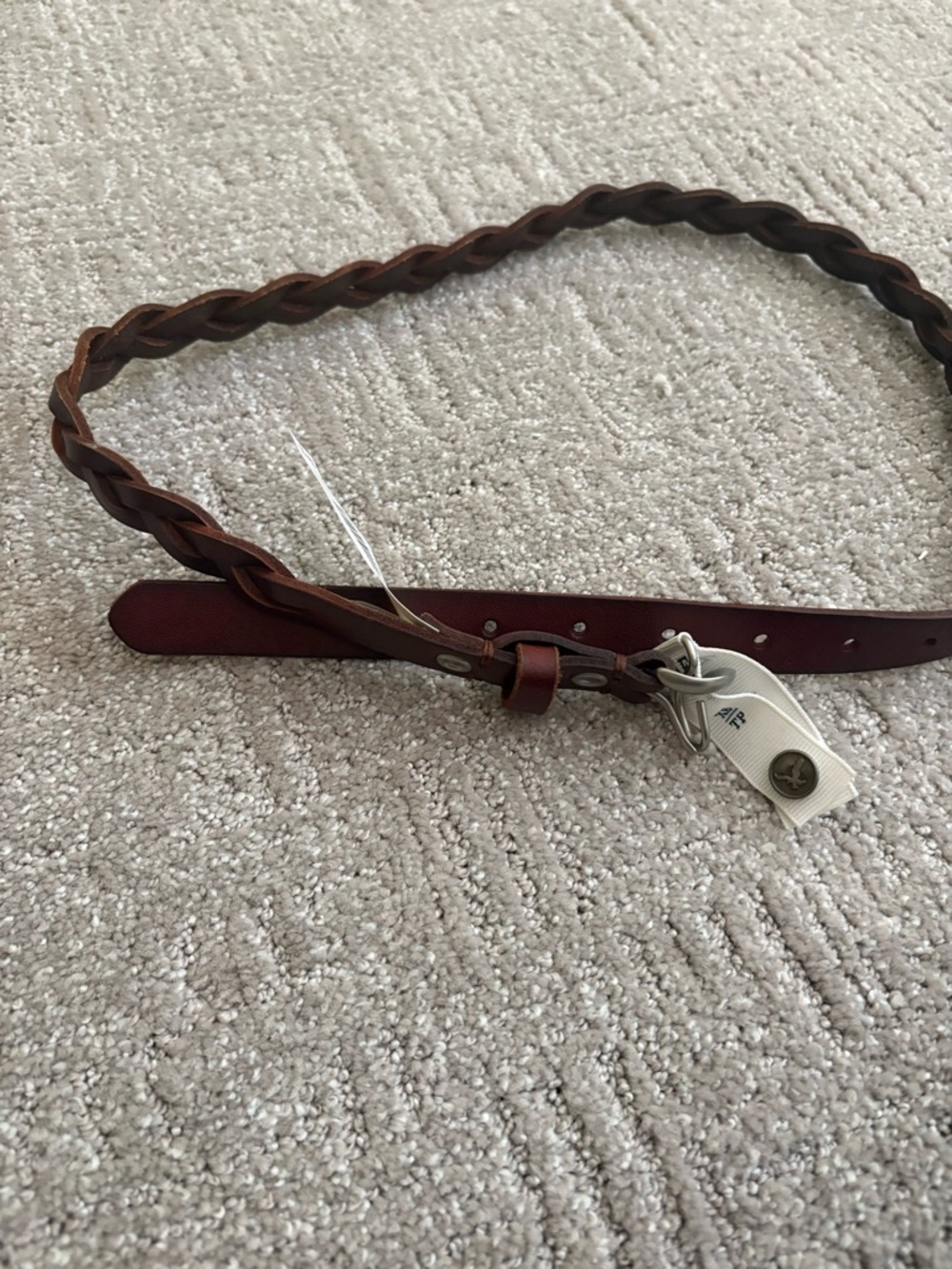 American Eagle Outfitters Braided Leather Belt - Brown